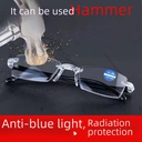 Presbyopsis Glasses Cut Border Blue Light Radiation Old Men and Women Fashion Simple Frameless Stall Factory Direct Supply