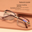 East China Sea Crystal Eyebrows Presbyoscopic Glasses Crystal Glass Glasses Style Classic HD Run Jianghu Stall