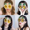 Pineapple glasses Hawaii beach cute fruit shape sunglasses party birthday party supplies decorative sunglasses