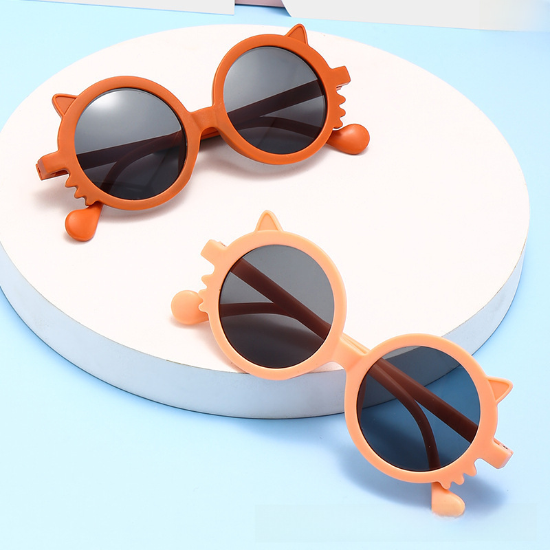 Children's cartoon cat sunglasses sun-proof UV-proof baby sunglasses boys and girls concave shape glasses fashion