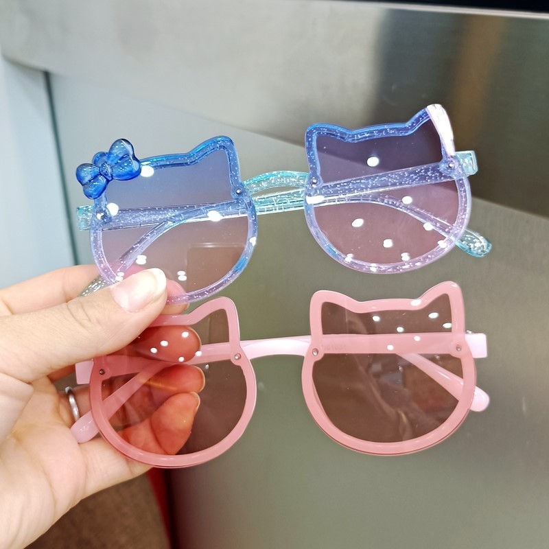 Children's Sunglasses Girls Anti-UV Cute Super Cute Baby Glasses Little Girl Soft Leg Silicone Polarized Sunglasses