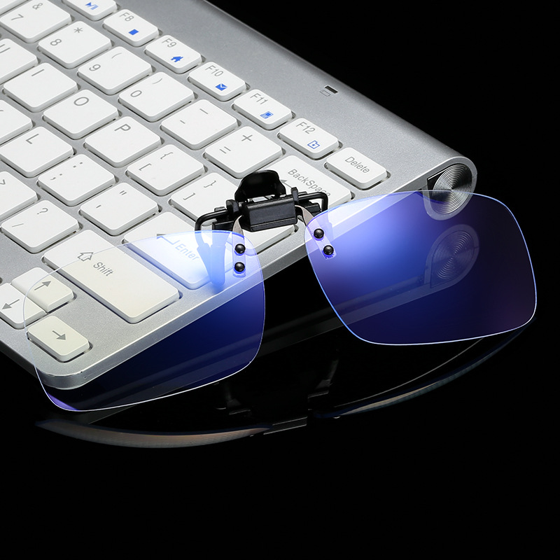 Anti-blue light clip UV clip myopia glasses clip HD transparent flip-up computer goggles clip