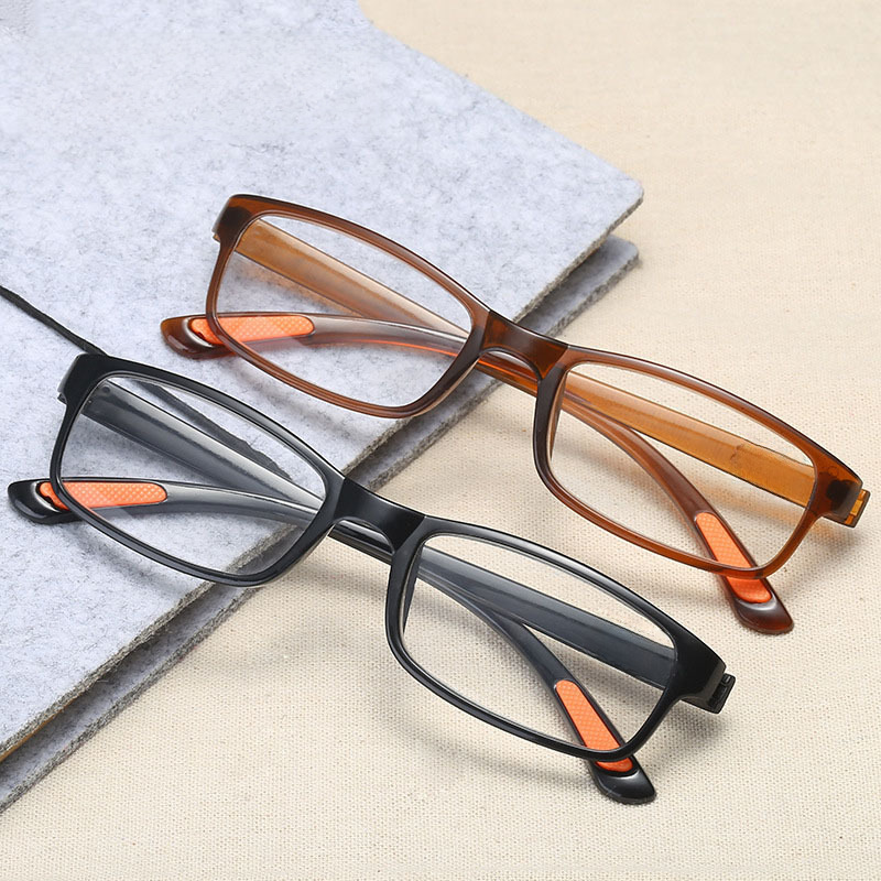 TR90 light reading glasses running Jianghu stall reading glasses comfortable universal high-definition resin old glasses