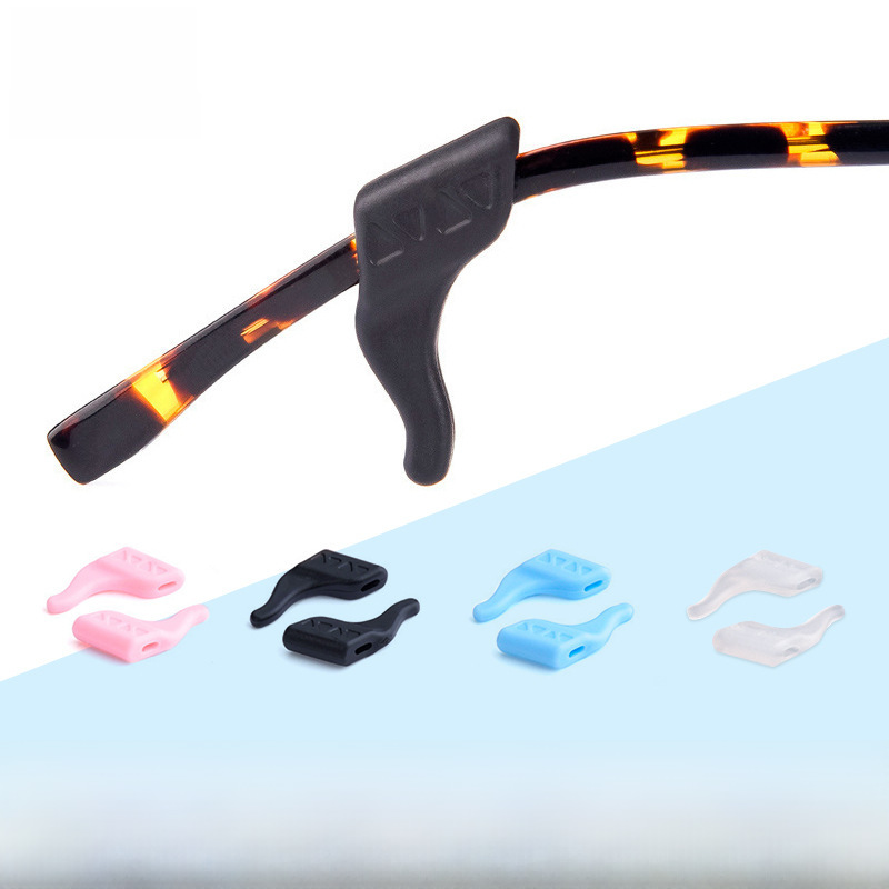 Glasses Anti-slip Cover Silicone Fixed Ear Hook Holder Eye Frame Leg Accessories Anti-drop Ear Hook Foot Cover Spot