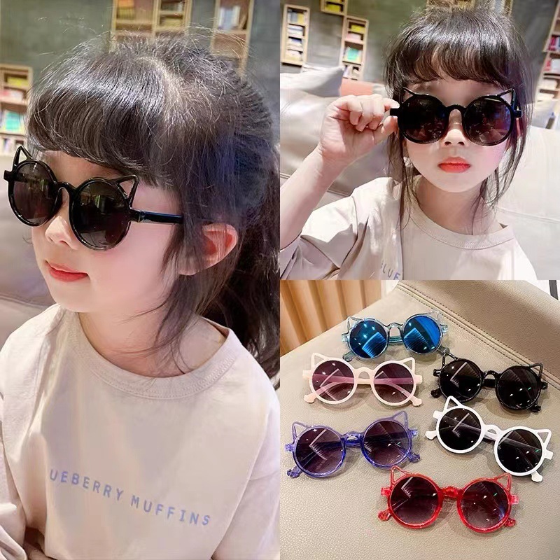 Children's sunglasses Fashion Cat ears sunglasses kids decorative glasses cute baby sunglasses