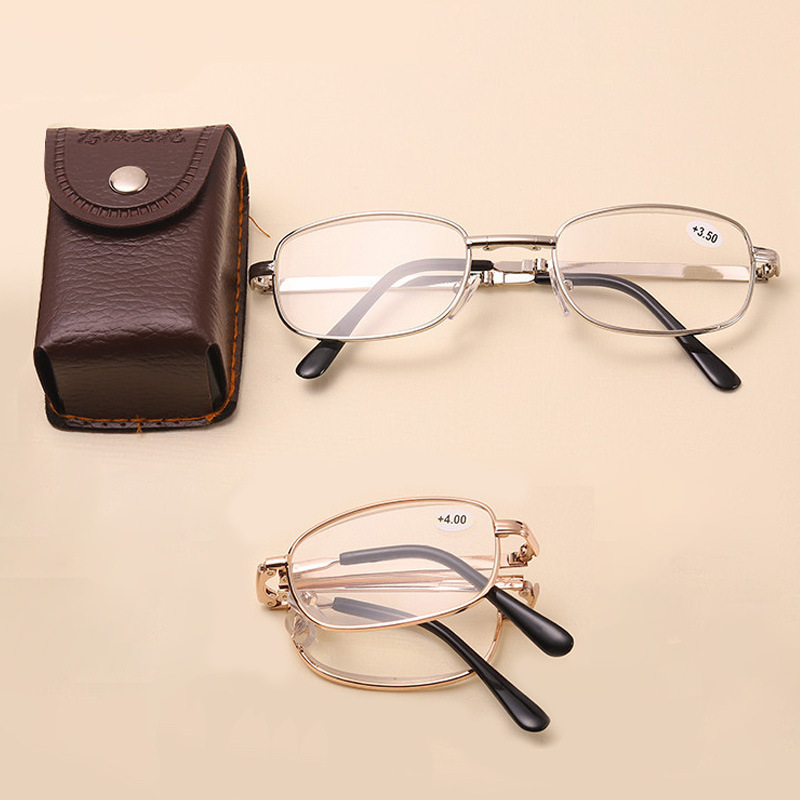 Folding presbyopic glasses stall anti-blue light presbyopic glasses dual-light far and near dual-use men's and women's elderly old light high-end