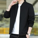 Men's Korean Style Coat Spring and Autumn Youth Baseball Suit Casual All-match Top Jacket Trendy Large Size Men's Wear