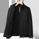 Middle-aged men's autumn and winter men's jacket chenille fleece-lined thickened coat middle-aged and elderly top