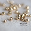 Pure G18K Gold Laser Cut Gold Bead Small Gold Bean AU750 Spacer Bead Bracelet Necklace DIY Accessories