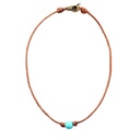 Fashion Jewelry Turquoise White Pine Powder Crystal Short Necklace Women Fashion Necklace Jewelry