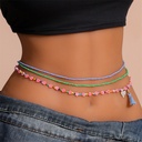 African waist beads elastic glass beads beach waist chain set sexy bikini jewelry spot