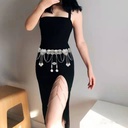 Style Waist Chain Alloy Geometric Multi-layer Chain Coin Pendant Waist Ornaments Women's Exaggerated Slimming Jewelry