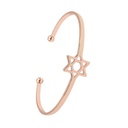 Factory five-pointed star bracelet rose gold open bracelet six-pointed star female Joker temperament popular jewelry