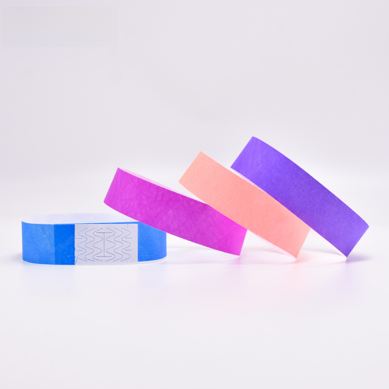 DuPont Paper Bracelet Amusement Park Tickets Holiday Party Event Identification Waterproof Tear Resistant Disposable Environmentally Friendly Wrist Band