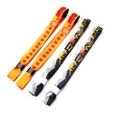 Adjustable Plastic Buckle Wrist Strap Jacquard Woven Marks Disposable Wrist Short Cord Polyester Wristband Printable LOGO