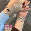 Sanrio Bracelet Cartoon Kulomi Bracelet Couple's Best Friend Bell Bracelet ins Cinnamomum Dog Jewelry Small Gift