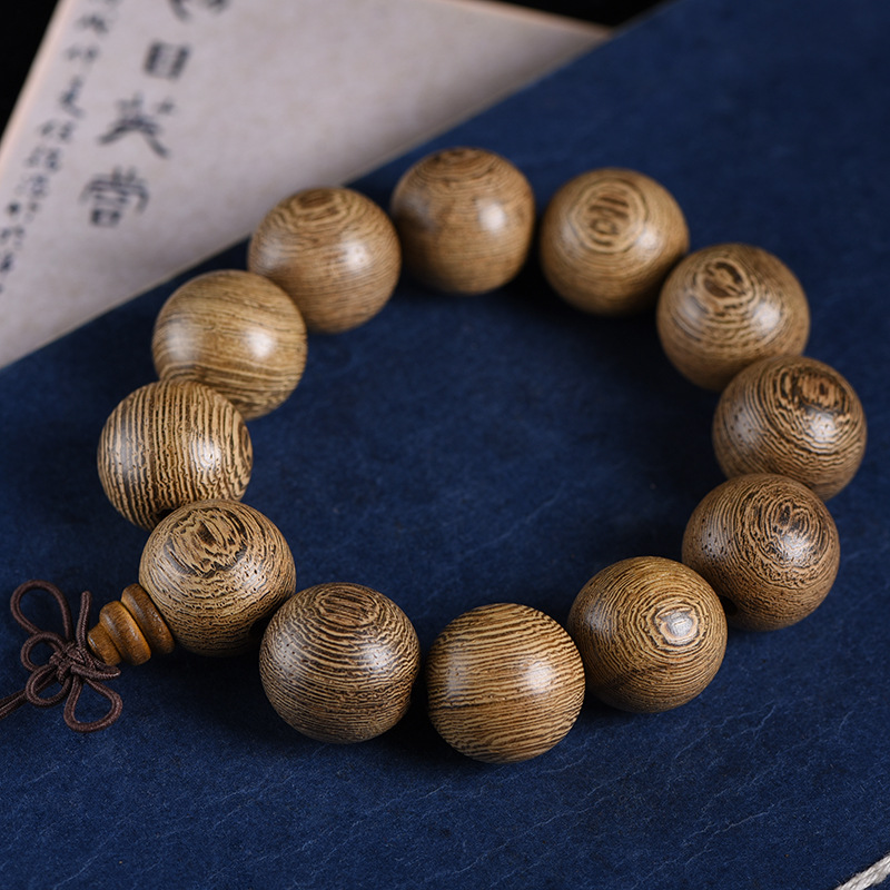 Shun-grain Chicken Wing Wooden Bracelet for Men and Women Jewelry Bracelet Seiko Small Hole Buddha Bead Bracelet for Men and Women Rosary Play