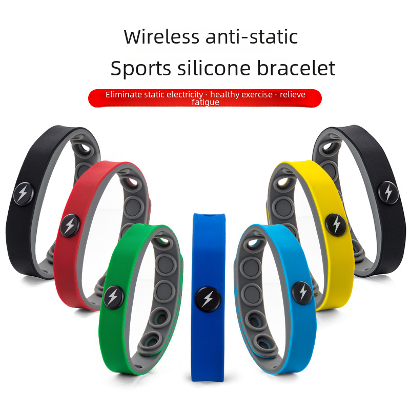 Wireless Anti-static Bracelet Negative Ion Bracelet Wireless Human Body Removal Static Silicone Elimination Static Sports Bracelet