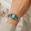 Tibetan ethnic style turquoise bracelet summer bracelet Nepal Handmade ancient silver bracelet female Yiwu jewelry