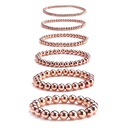 Metal stainless steel hand jewelry vacuum furnace plating rose gold waterproof not easy to fade beads elastic bracelet