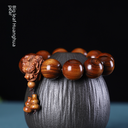 Jifangyuan six famous wooden dragon beads sandalwood bracelet sandalwood small leaf Rosewood green sandalwood Rosewood Rosewood Buddha beads bracelet