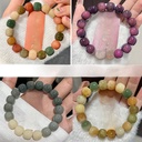 Winding soft Bodhi root bracelet gradient green floating flower smoky gray old Bodhi bracelet Wenwan Buddha beads