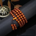 Imitation gold silk Willow 108 beads bracelet resin black coral text play rosary beads multi-circle men's and women's small jewelry