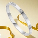 Stainless steel bracelet girls high sense plating niche ladies do not fade circle titanium steel jewelry jewelry