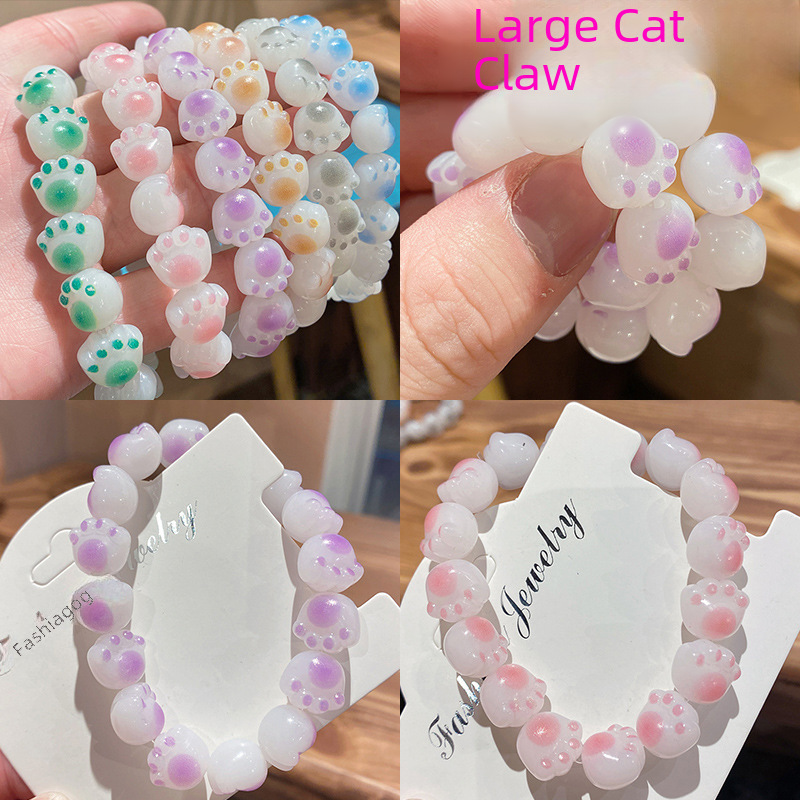 Cat Claw Bodhi finger-winding soft student plate playing bracelet Children's Day gift student cute large bracelet beaded