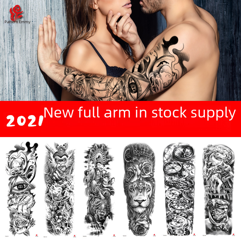 Spot full arm tattoo stickers Amy arm waterproof tattoo stickers Europe and the United States full arm waterproof tattoo stickers