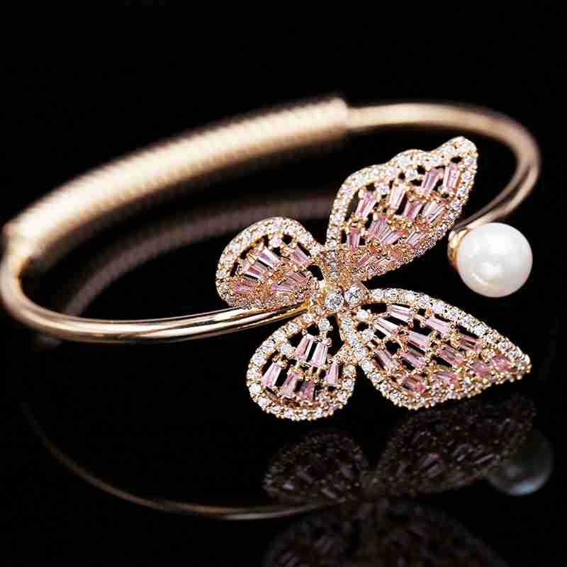 floral hollow women's glossy chrysanthemum fritillary round snake retro gold and silver bracelet