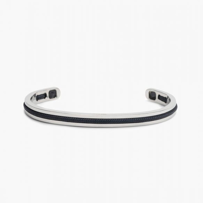 Chicken & Pig Stainless Steel IP Vacuum Plated Bracelet Black Stainless Steel Open Size All-match Bracelet for Men and Women