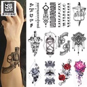 Small full arm waterproof tattoo sticker symbol totem animal skull text convenient and practical tattoo sticker 250 optional