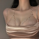 Pearl Desire * Style Light Luxury Tassel Diamond Body Chain Women's All-match Hot Atmosphere Women's Chest Chain