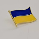 Cloud brocade Europe and the United States Ukraine flag brooch badge