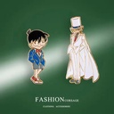 Detective Conan peripheral metal badge strange thief Kidd two-dimensional anime brooch student clothes bag jewelry