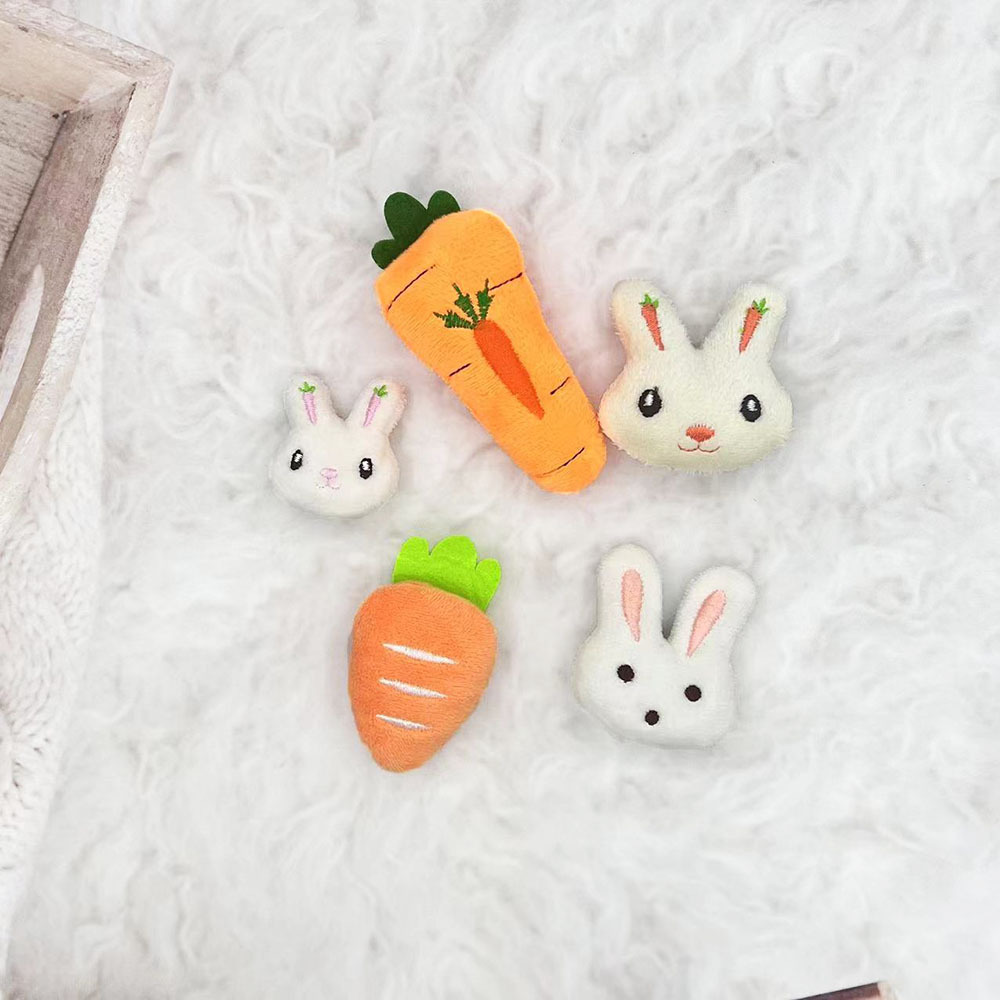 Plush cartoon head cute radish rabbit three-point rabbit clothing accessories cute rabbit head shoes and hats accessories brooch pendant