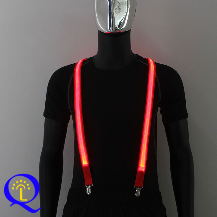 supply leisure men's and women's flash suspenders Christmas luminous straps LED luminous suspenders spot batch