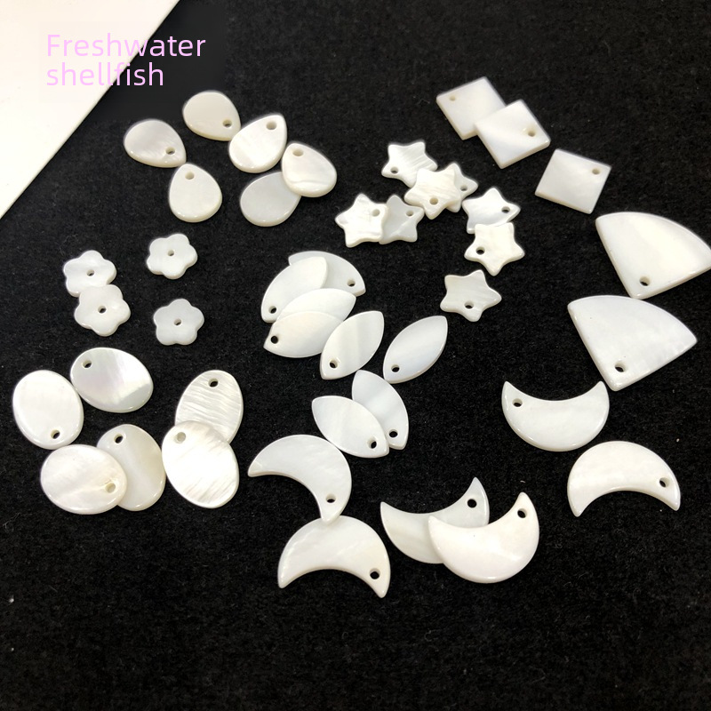 Freshwater shells various sizes moon water drops stars peach heart square jewelry accessories handmade materials manufacturers in stock