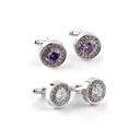 Hot Selling Men's French Fashion Alloy Diamond Set Cufflinks Men's Shirt