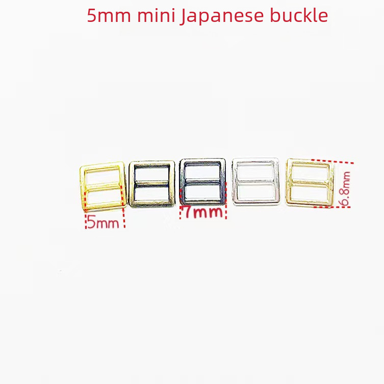 5mm mini Japanese buckle doll clothing accessories bjd doll strap buckle metal buckle belt buckle long square buckle button doll