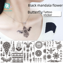 Chinese Style Single Black tattoo Personalized Face Sticker Arm Sticker Advanced Clavicle Sticker tattoo