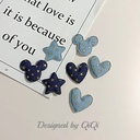 Denim five-pointed star peach heart Mickey clothing accessories diy clothing accessories mobile phone shell hair accessories autumn