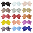 Large Sequins Curved Dovetail Bow Glitt Bow Tie Accessories Flat Bottom Children's Hair Accessories Shoes Flower Accessories 5inch