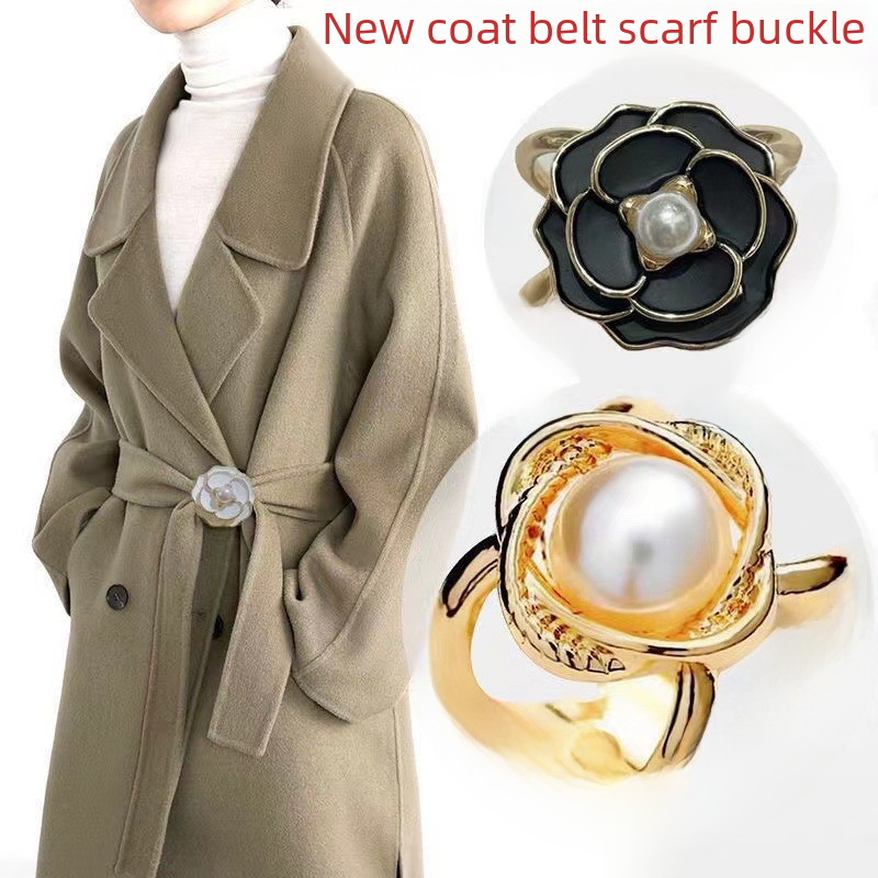 Coat Belt Fixing Buckle Fashion Plus Size Snap Silk Scarf Buckle Scarf Buckle Waist Buckle Woolen Trench Coat Belt Buckle