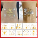 Wedding gilding tattoo stickers Team Bride metal bachelor party group makeup atmosphere tattoo face stickers