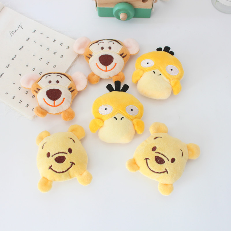 Cute Cartoon Tigger Plush Doll Brooch Winnie the Pooh Bear Kodak Duck Plush Bag Accessories Shoes Accessories