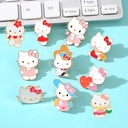 Japanese Sanrio Hello Kitty Brooch Cartoon Cute Metal Cat Badge Pin Clothing Backpack Brooch