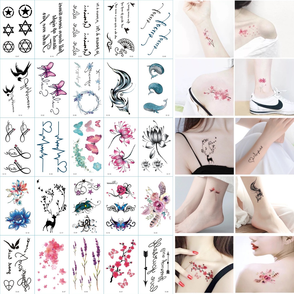 Factory spot small fresh tattoo stickers English letters cartoon temporary tattoo stickers