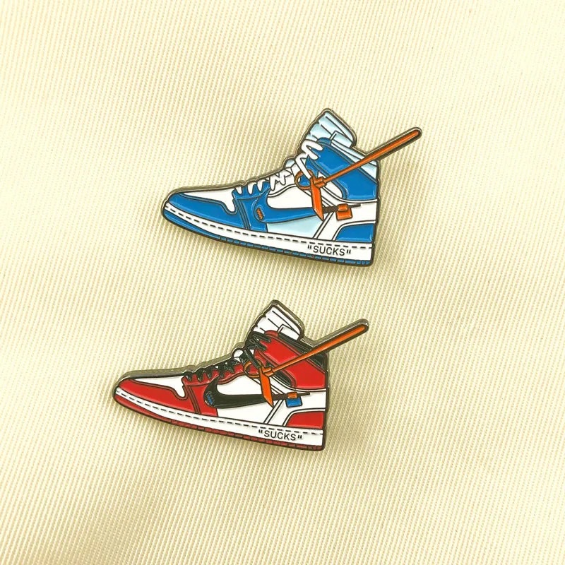 AJ sneakers personalized metal brooch ins trendy creative gifts co-brand badge accessories bag clothes decoration